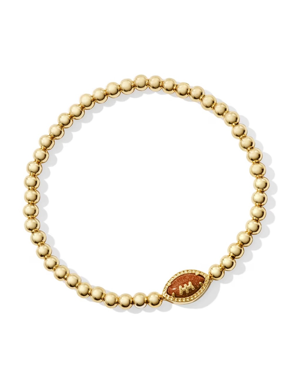 NWT Football Gold Stretch Bracelet in Orange Goldstone